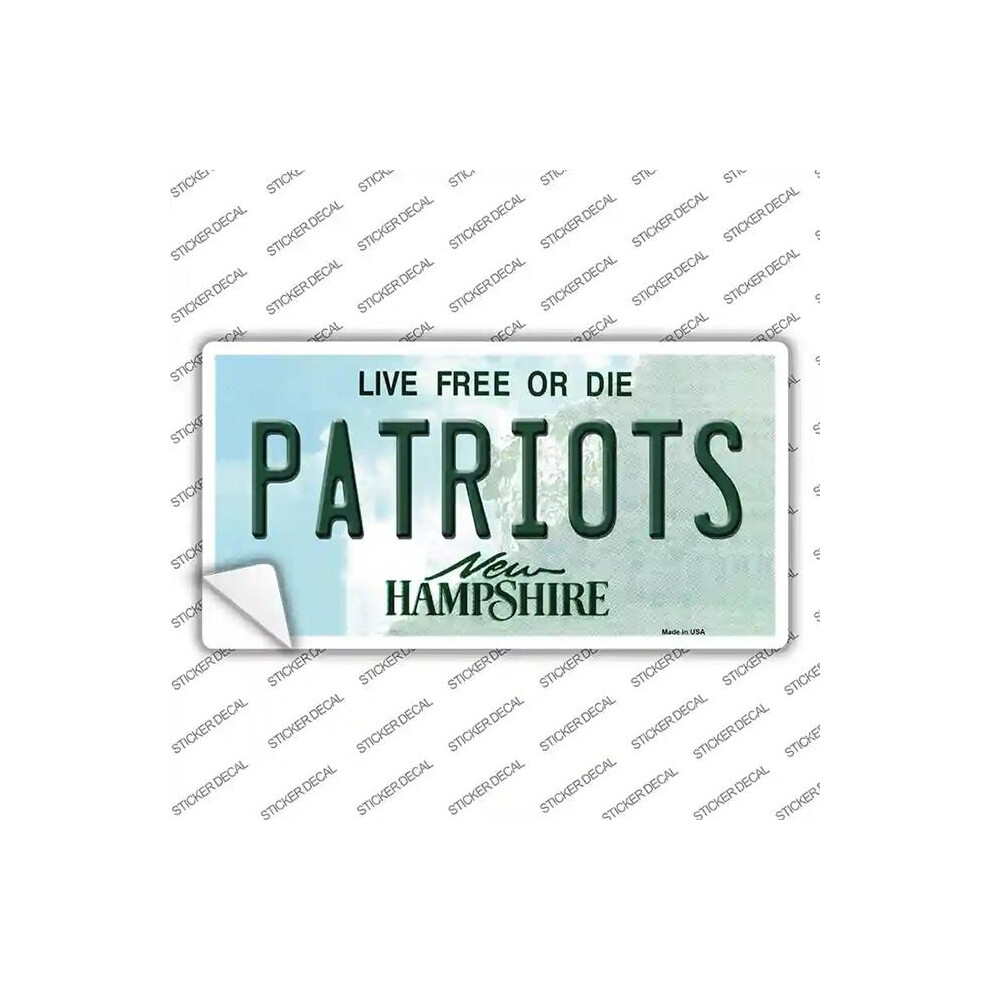 Smart Blonde Lp-5435S-Xl Patriots Hampshire Novelty Sticker Decal - Extra Large 792636501500