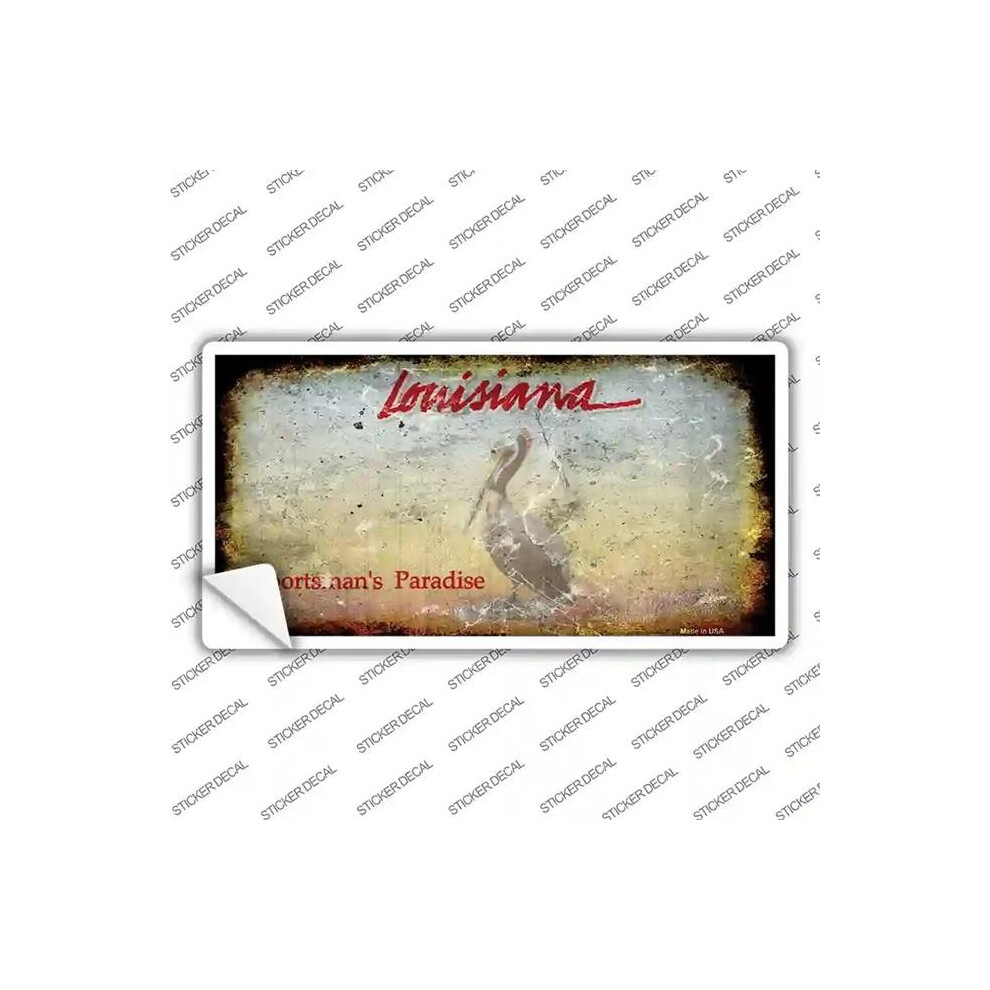 Smart Blonde Lp-8135S-S Louisiana State Rusty Novelty Sticker Decal - Small 792636503764