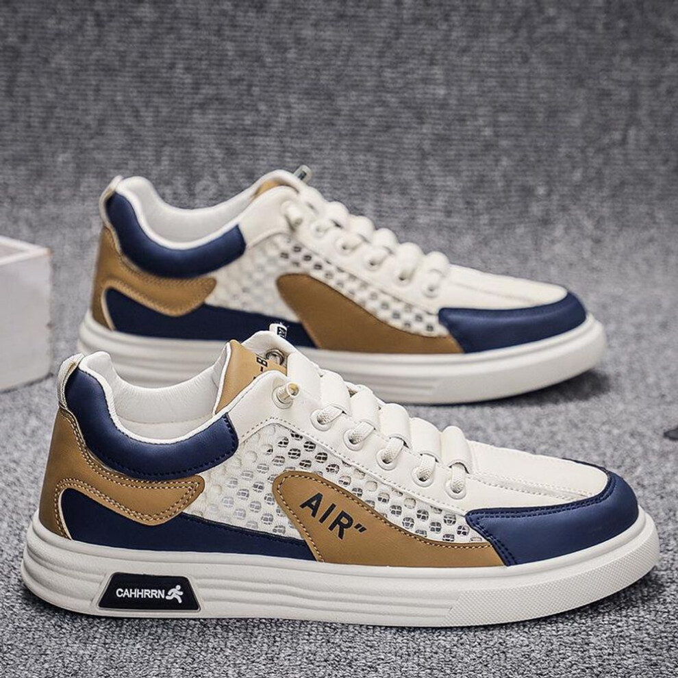 (khaki, 43) 2024 Men's Summer Mesh Sneakers: Breathable, Versatile, Lightweight, Fashionable Sports Casual Shoes