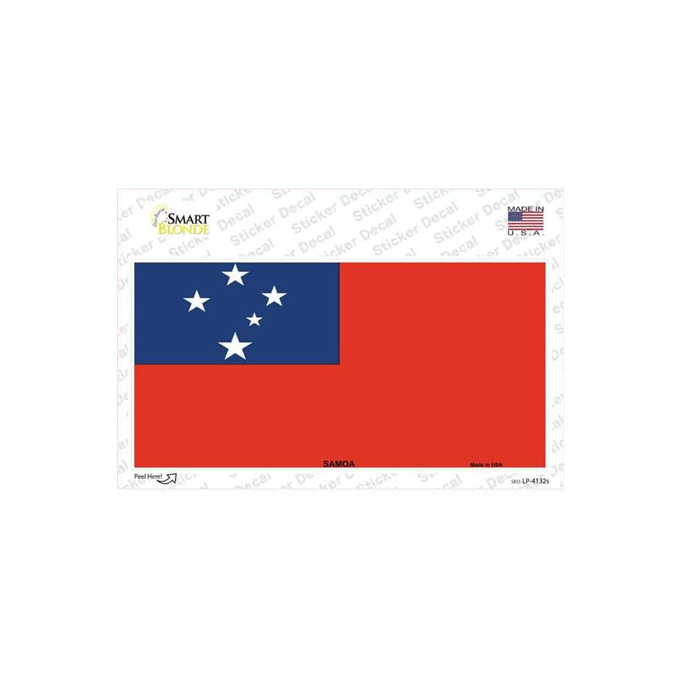 Smart Blonde Lp-4132S-M Samoa Flag Novelty Sticker Decal - Medium 792636504112