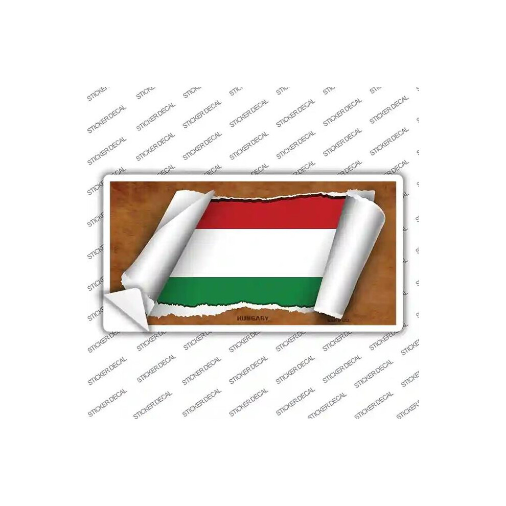Smart Blonde Lp-9192S-Xl Hungary Flag Scroll Novelty Sticker Decal - Extra Large 792636504716