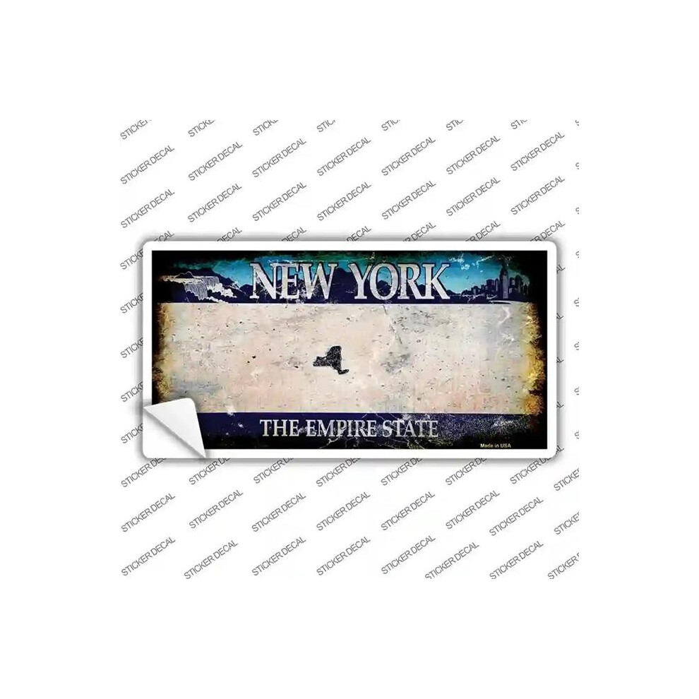 Smart Blonde Lp-8148S-L York State Rusty Novelty Sticker Decal - Large 792636503825