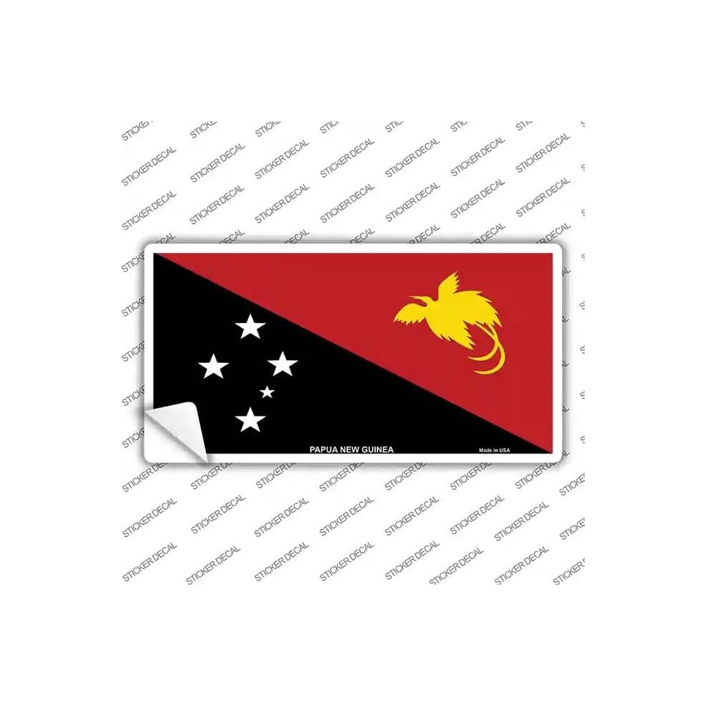 Smart Blonde Lp-4124S-S Papua Guinea Flag Novelty Sticker Decal - Small 792636504099