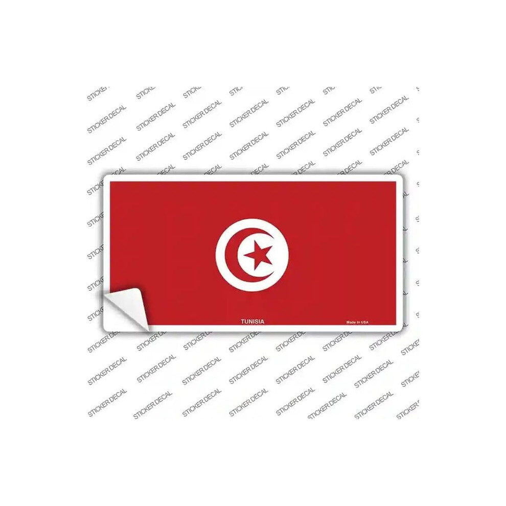 Smart Blonde Lp-4162S-L Tunisia Flag Novelty Sticker Decal - Large 792636504303