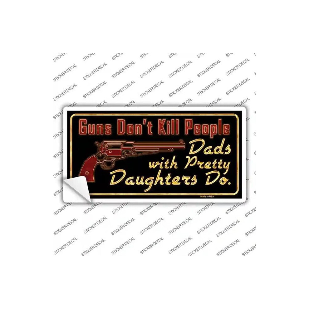Smart Blonde Lp-8527S-Xl Guns Do Not Kill People Novelty Sticker Decal - Extra Large 792636505010