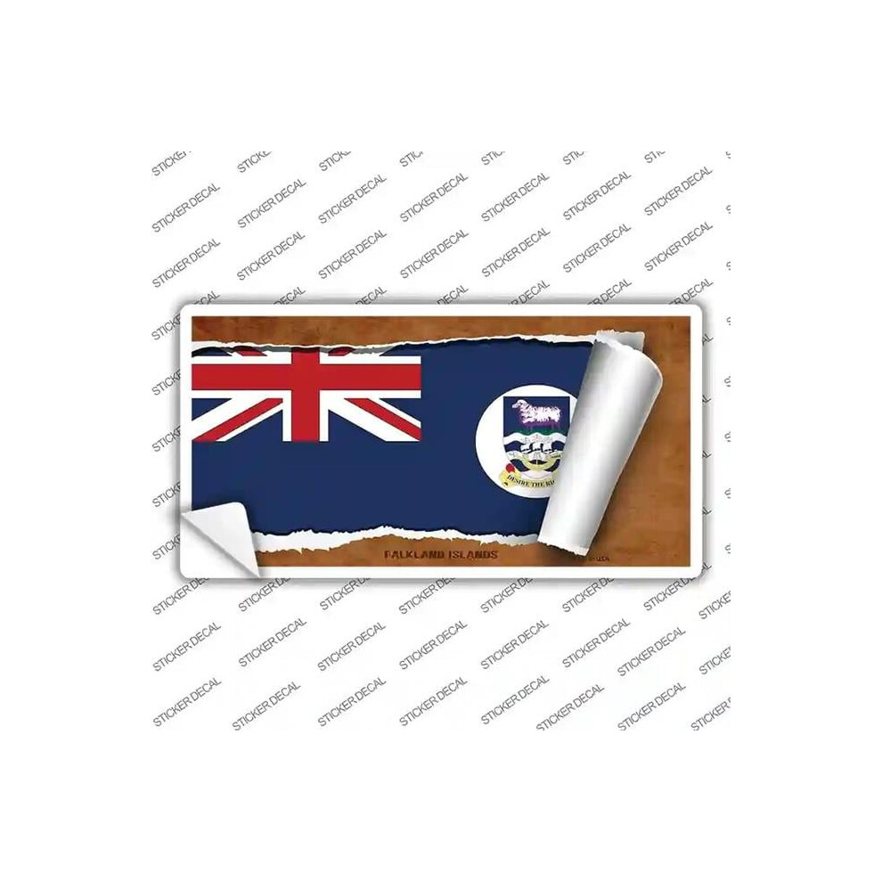 Smart Blonde Lp-9177S-Xl Falkland Islands Flag Scroll Novelty Sticker Decal - Extra Large 792636506239