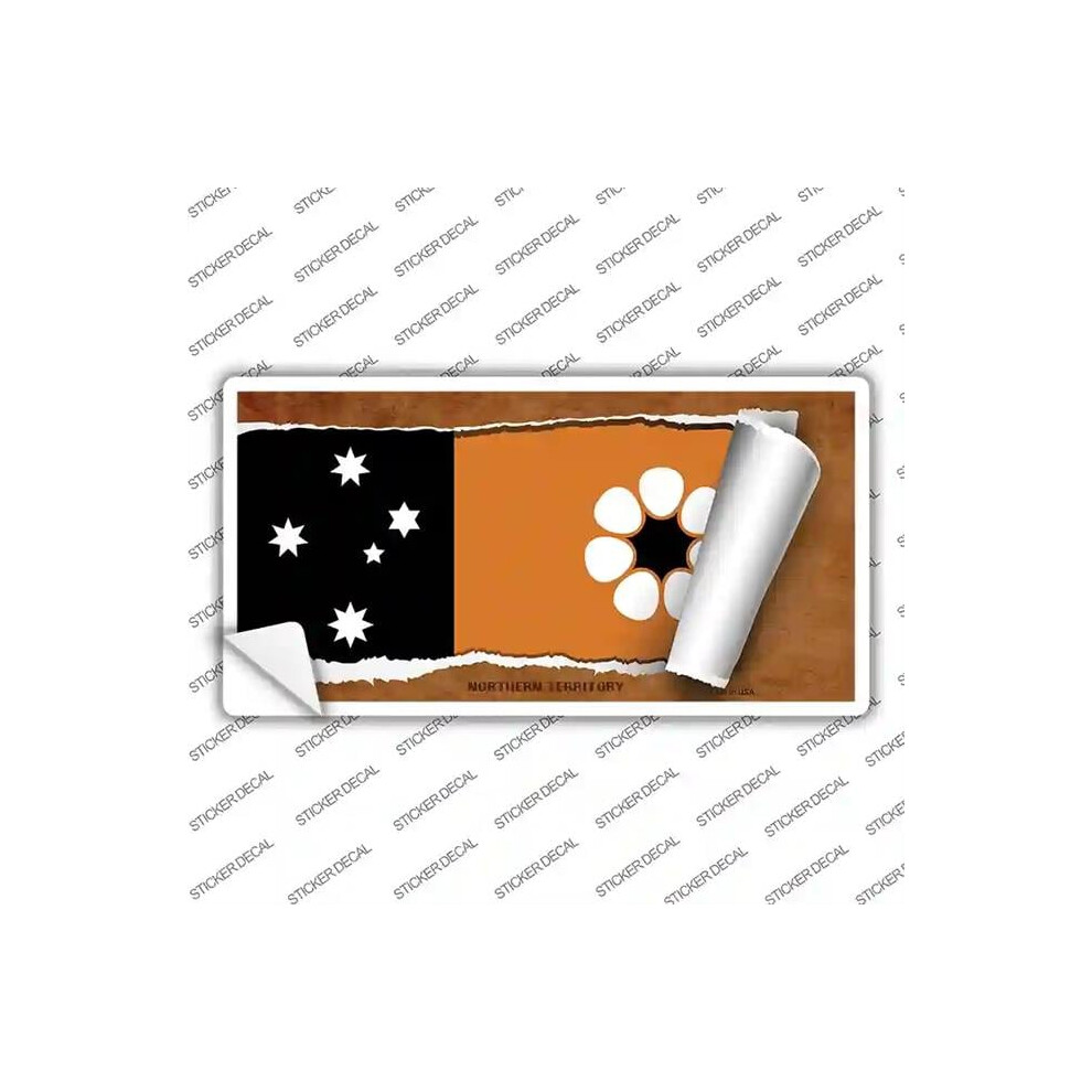 Smart Blonde Lp-9337S-L Northern Territory Flag Scroll Novelty Sticker Decal - Large 792636506154