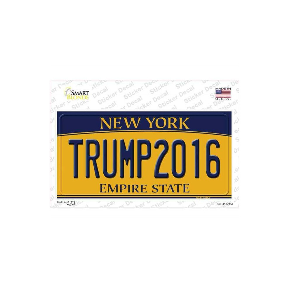 Smart Blonde Lp-8745S-M Trump 2016 Novelty Sticker Decal - Medium 792636505416