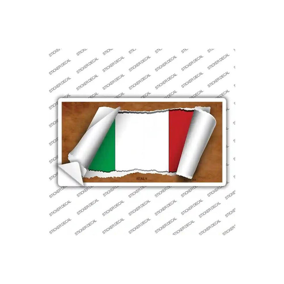 Smart Blonde Lp-9330S-Xl Italy Flag Scroll Novelty Sticker Decal - Extra Large 792636506123