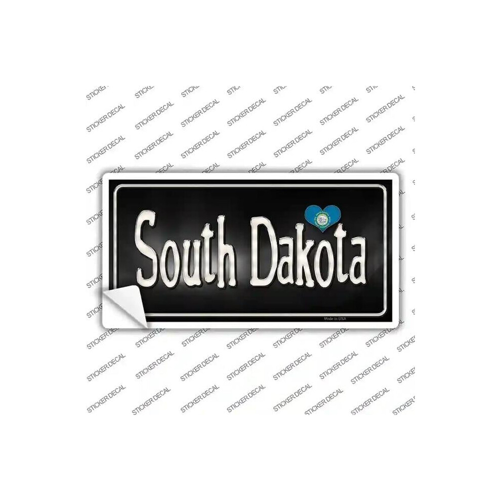 Smart Blonde Lp-9479S-L South Dakota Flag Script Novelty Sticker Decal - Large 792636506925