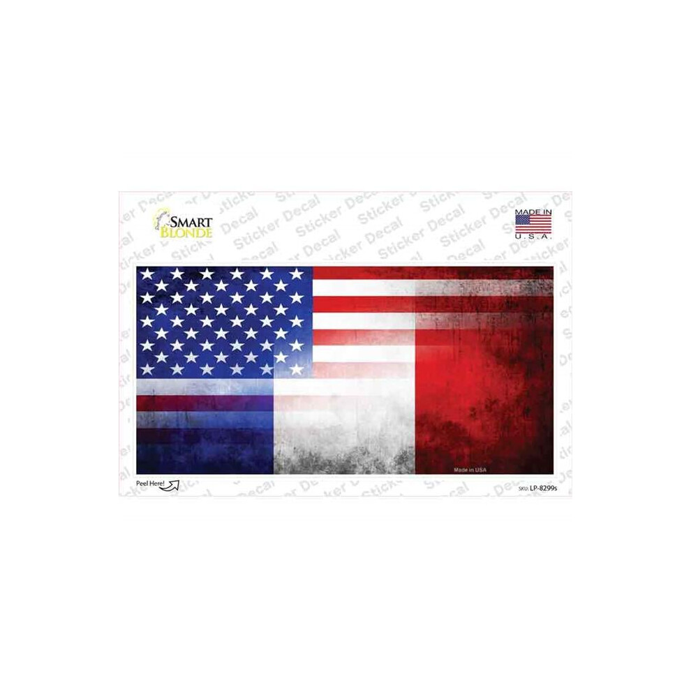 Photos - Other Electrical Equipment Smart Blonde LP-8299s-M United States France Flag Fade Novelty Sticker Decal - Medium