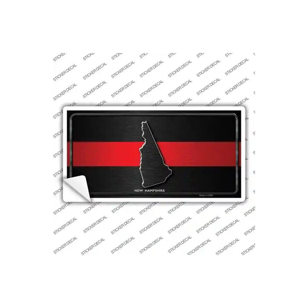Smart Blonde Lp-9718S-S Hampshire Thin Line Novelty Sticker Decal - Small Red 792636507144