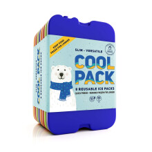 Packs de glace pour les sacs a lunch - Pack cool d'origine | Pack de glace reutilisable mince et durable pour le sac a lunch et glaciere | Packs