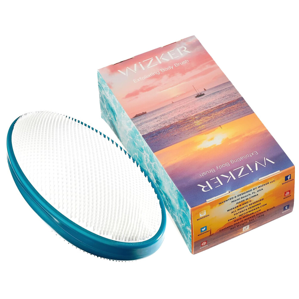WIZKER Premium Ingrown Hair Exfoliating Brush  2-in-1 Soft + Firm Face Body Exfoliator for Sensitive Skin  Prevents Razor Bumps  Shave  Laser  Wax  Ep