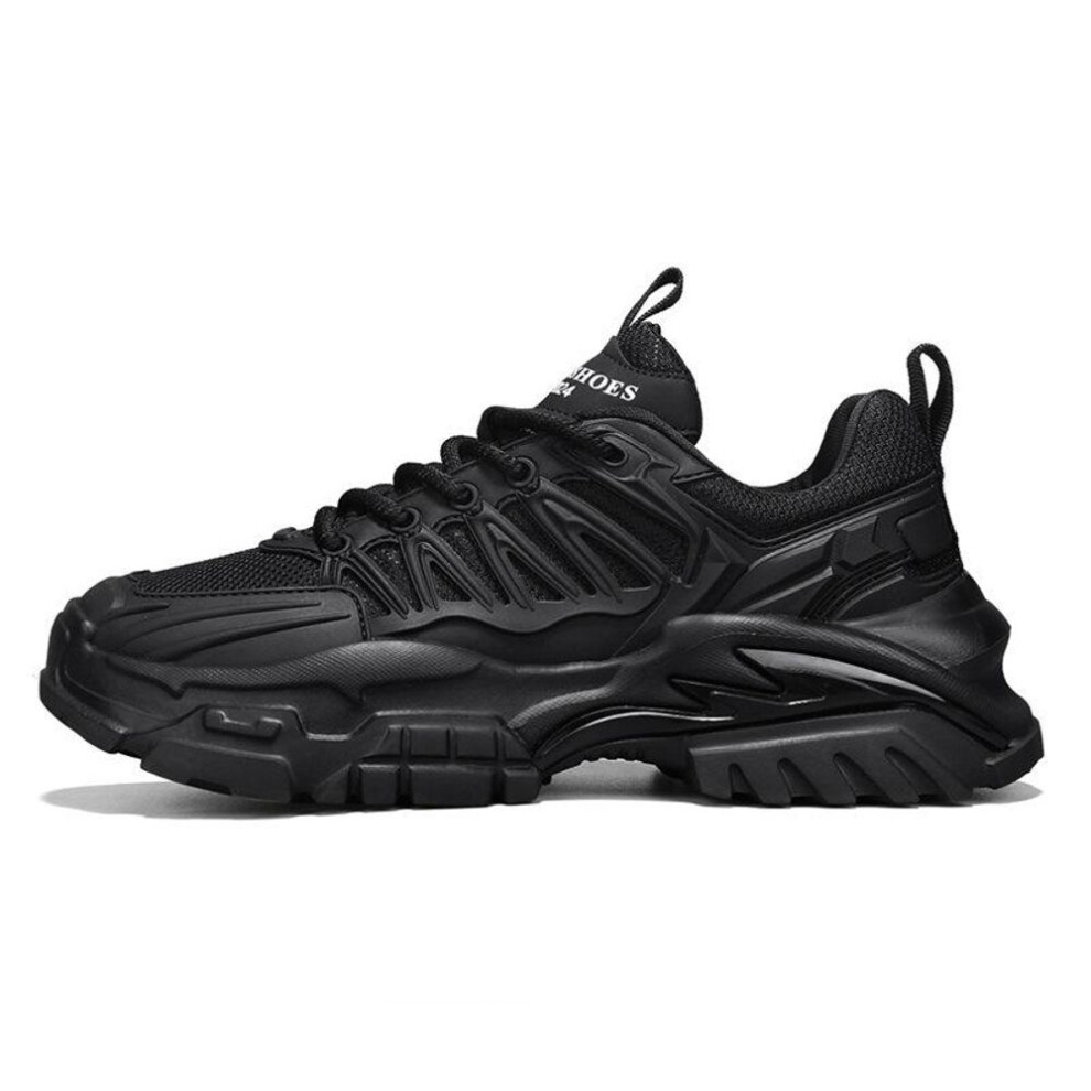 (black, Size 41) Daddy 2024 Men's Trendy Breathable Thick-Soled Running Sneakers & Casual Shoes