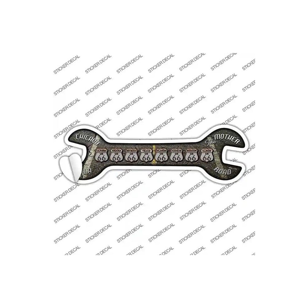 Smart Blonde W-049S-Xl Route 66 Top Novelty Wrench Sticker Decal - Extra Large Black 792636512285