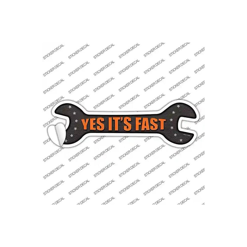 Smart Blonde W-091S-Xl Yes Its Fast Novelty Wrench Sticker Decal - Extra Large 792636512421
