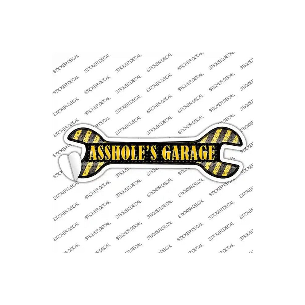 Smart Blonde W-040S-S Assholes Garage Novelty Wrench Sticker Decal - Small 792636512261