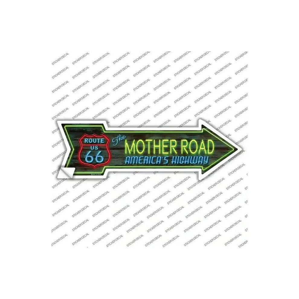 Smart Blonde A-284S-L Route 66 Mother Road Neon Novelty Arrow Sticker Decal - Large 792636513688