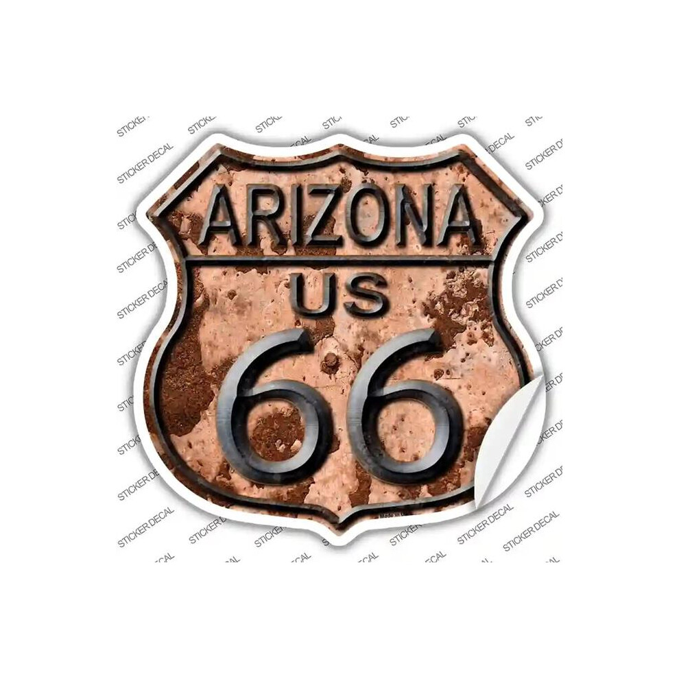 Smart Blonde Hs-486S-S Arizona Route 66 Rusty Novelty Highway Shield Sticker Decal - Small 792636517860