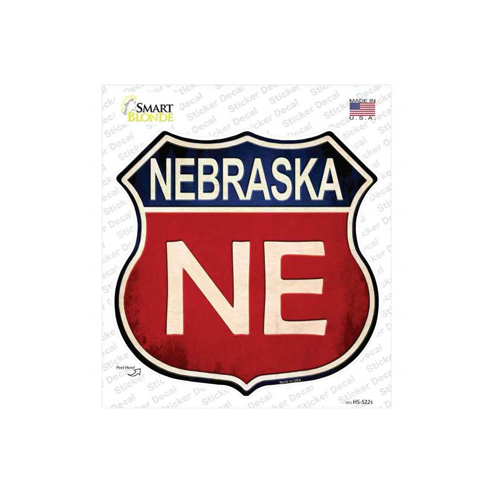 Smart Blonde Hs-522S-M Nebraska Novelty Highway Shield Sticker Decal - Medium 792636518027