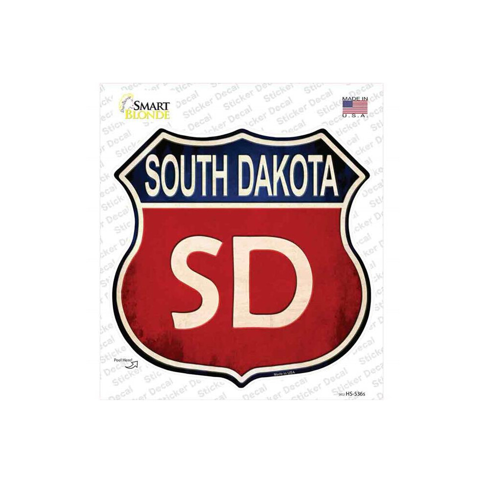 Smart Blonde Hs-536S-M South Dakota Novelty Highway Shield Sticker Decal - Medium 792636518102