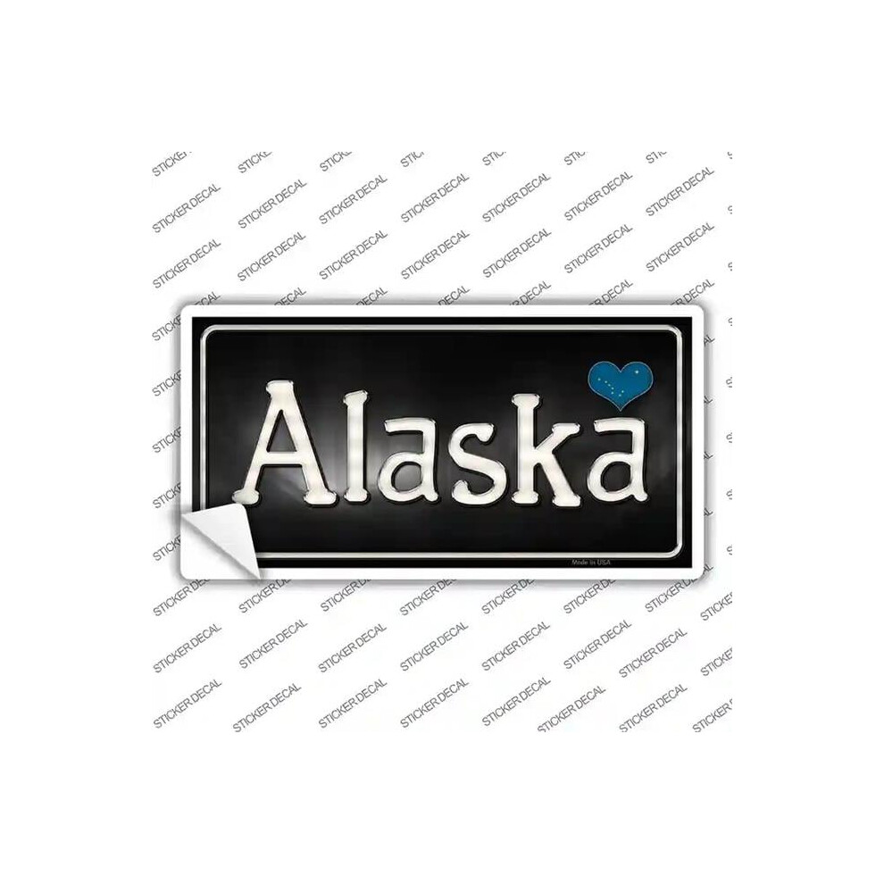 Smart Blonde Lp-9440S-Xl Alaska Flag Script Novelty Sticker Decal - Extra Large 792636520969