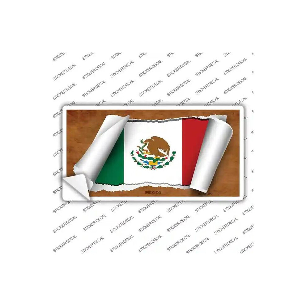 Smart Blonde Lp-9059S-Xl Mexico Flag Scroll Novelty Sticker Decal - Extra Large 792636520167