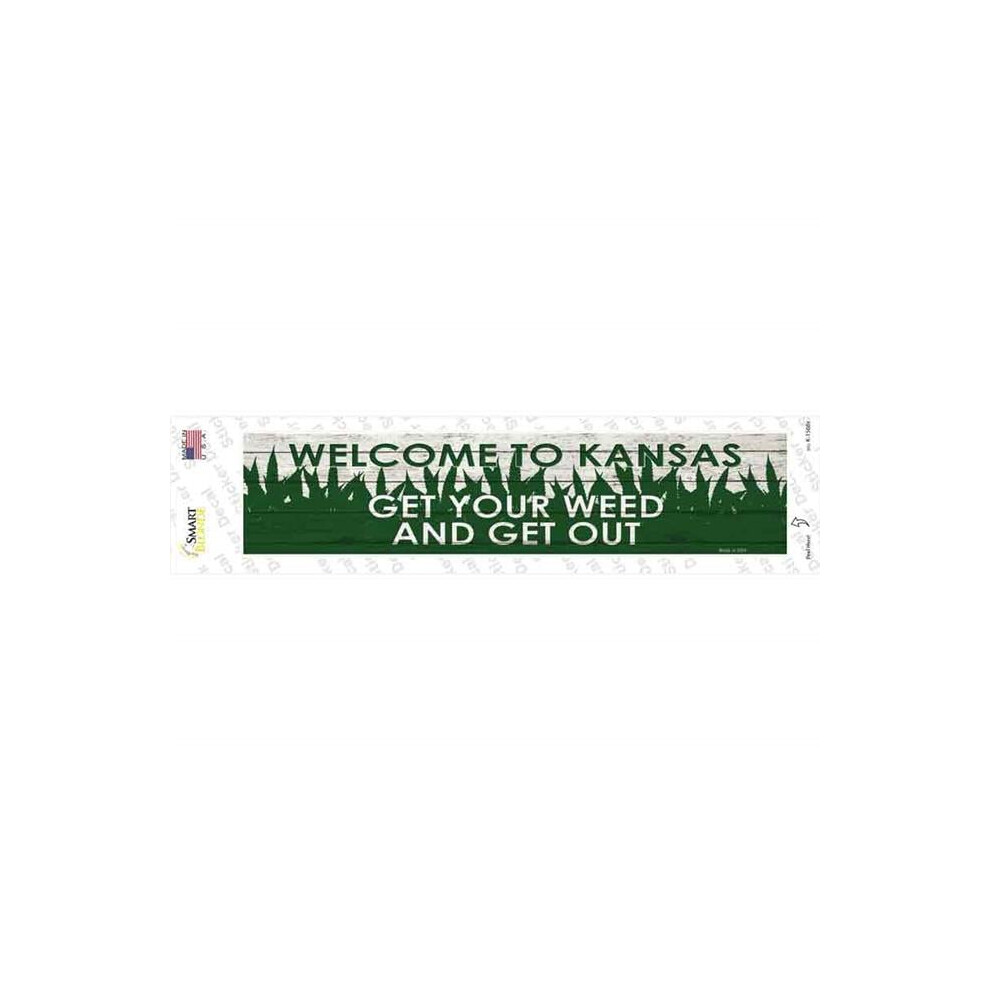 Smart Blonde K-1568S-M Kansas Weed Novelty Narrow Sticker Decal - Medium 792636519444
