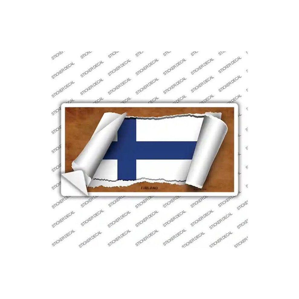 Smart Blonde Lp-9067S-S Finland Flag Scroll Novelty Sticker Decal - Small 792636520198