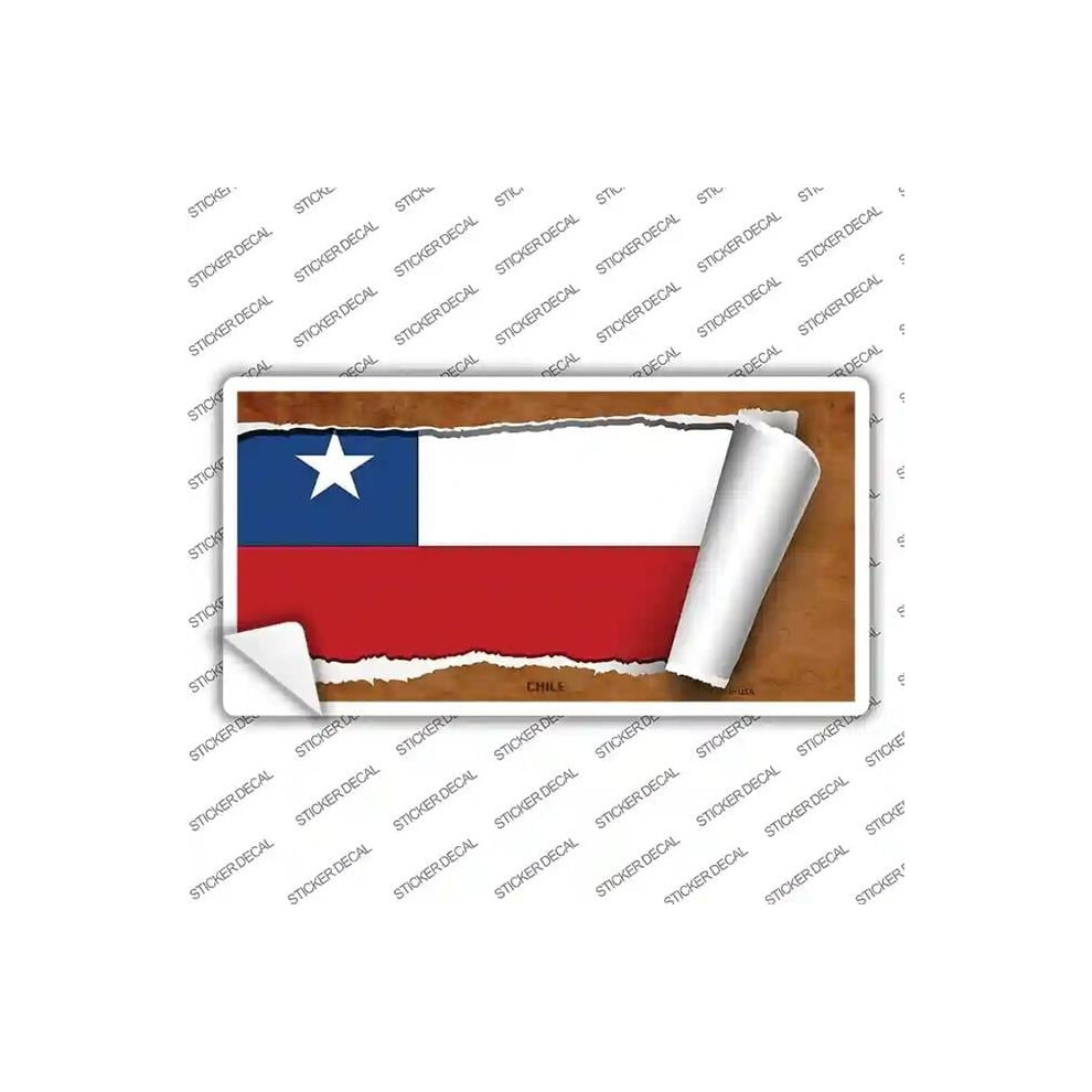 Smart Blonde Lp-9155S-L Chile Flag Scroll Novelty Sticker Decal - Large 792636520457