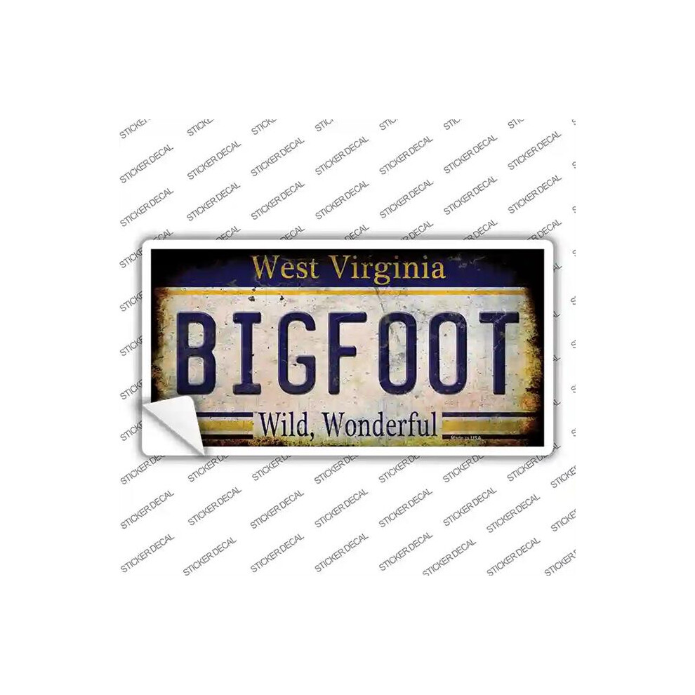 Smart Blonde Lp-14032S-S Bigfoot West Virginia Novelty Sticker Decal - Small 792636519611