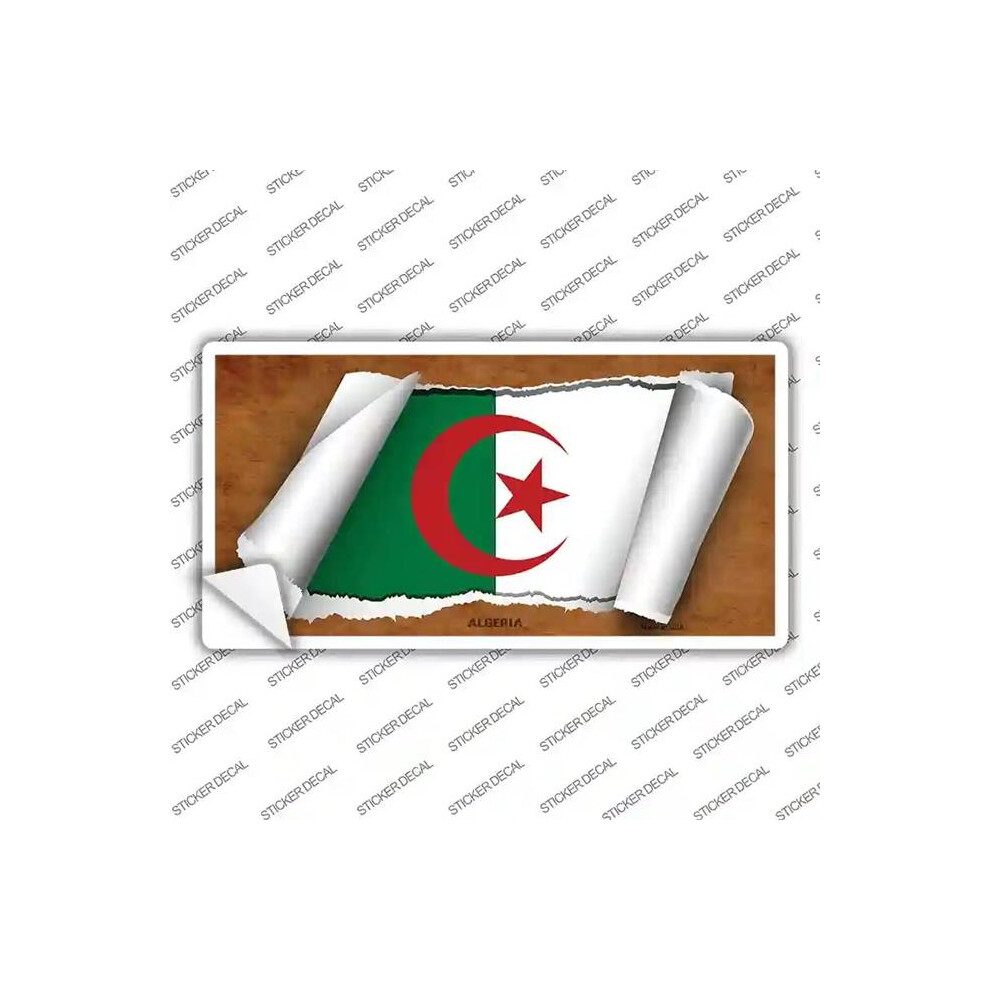 Smart Blonde Lp-9118S-L Algeria Flag Scroll Novelty Sticker Decal - Large 792636520341