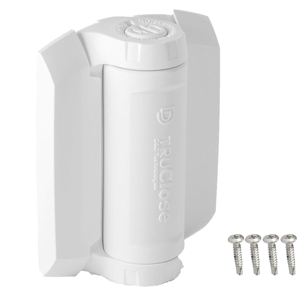 D&D Technologies Tchd1as3wts Truclose Heavy Duty Gate Hinges, For Self Closing Metal Gates Up To 154 Pounds, No Alignment Legs, White, 2 Count 736494012747