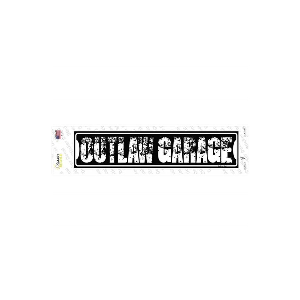 Smart Blonde K-1404S-M Outlaw Garage Novelty Narrow Sticker Decal - Medium 792636518768