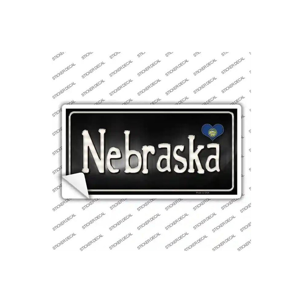 Smart Blonde Lp-9465S-Xl Nebraska Flag Script Novelty Sticker Decal - Extra Large 792636521065