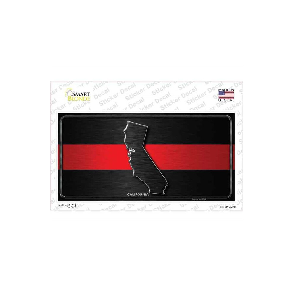 Smart Blonde Lp-9694S-M California Thin Line Novelty Sticker Decal - Medium Red 792636521331