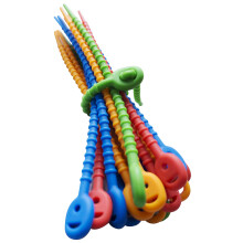 Multi Purpose Silicone Zip Ties - 20 pcs - 6 inch Reusable Zip Ties - Releasable Zip Ties in Multi Color (Red  Blue  Green  Orange) - Ties for Home  O
