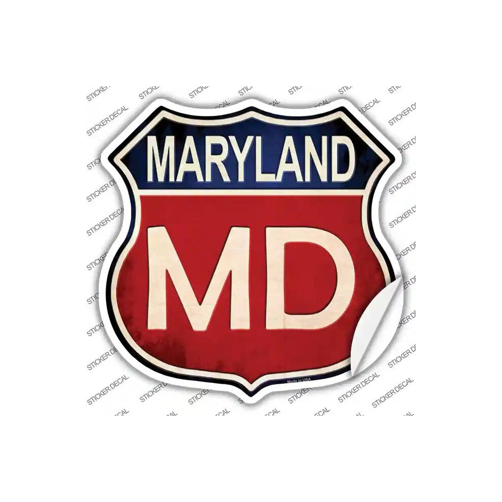 Smart Blonde Hs-515S-L Maryland Novelty Highway Shield Sticker Decal - Large 792636524387