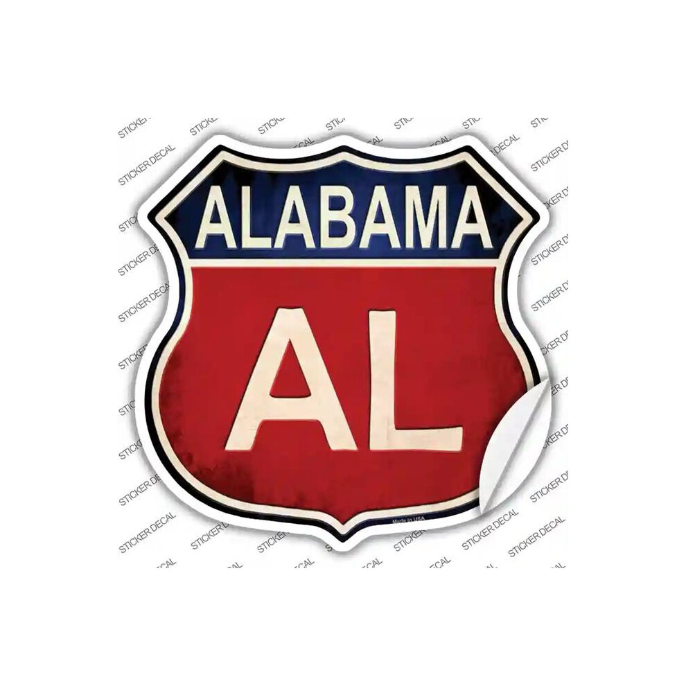 Smart Blonde Hs-496S-S Alabama Novelty Highway Shield Sticker Decal - Small 792636524288