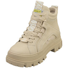 (6.5) Buffalo Aspha Nc Mid Vegan Womens Ankle Boots in Beige