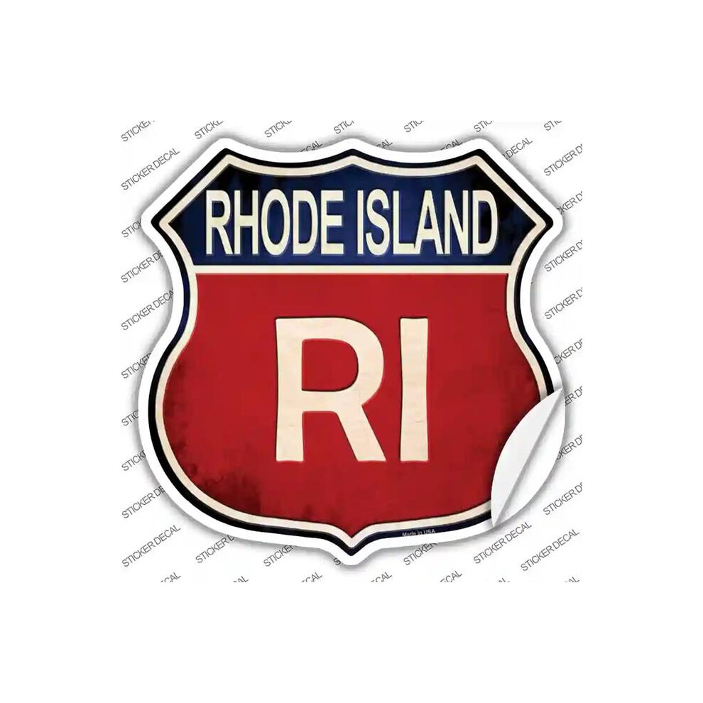 Smart Blonde Hs-534S-S Rhode Island Novelty Highway Shield Sticker Decal - Small 792636524448