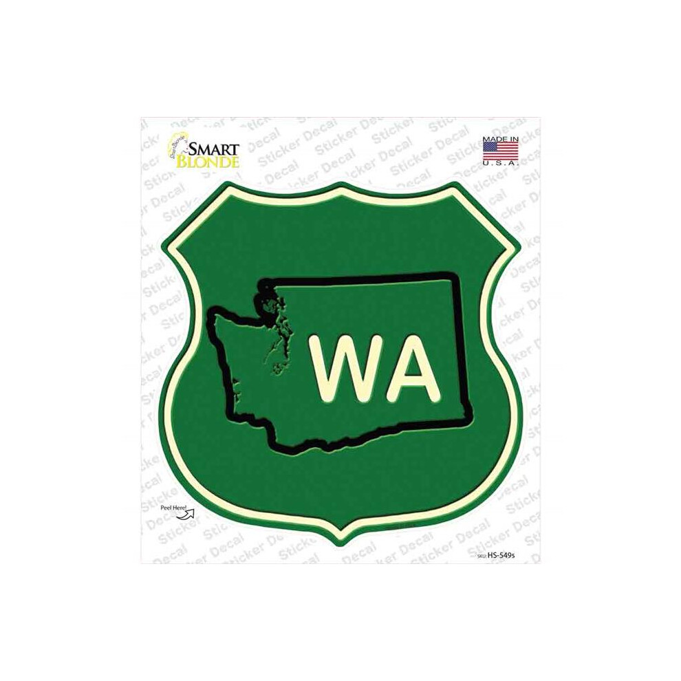 Smart Blonde Hs-549S-M Wa Novelty Highway Shield Sticker Decal - Medium 792636524547