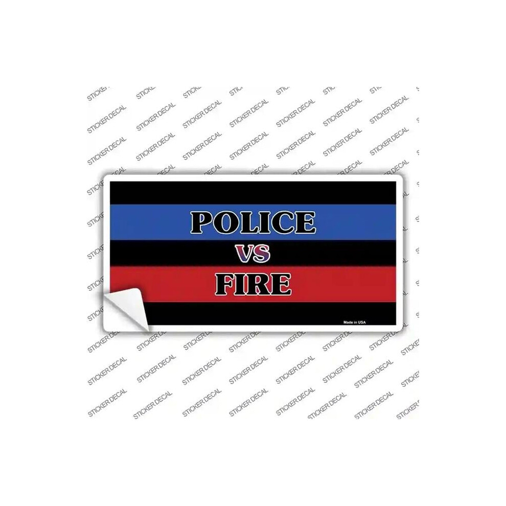 Smart Blonde Lp-1498S-Xl Police Vs. Fire Novelty Sticker Decal - Extra Large 792636525704