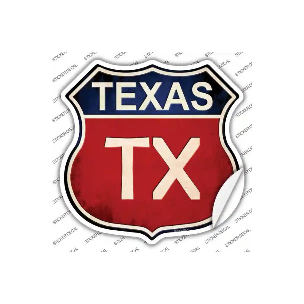 Smart Blonde Hs-538S-L Texas Novelty Highway Shield Sticker Decal - Large 792636524462