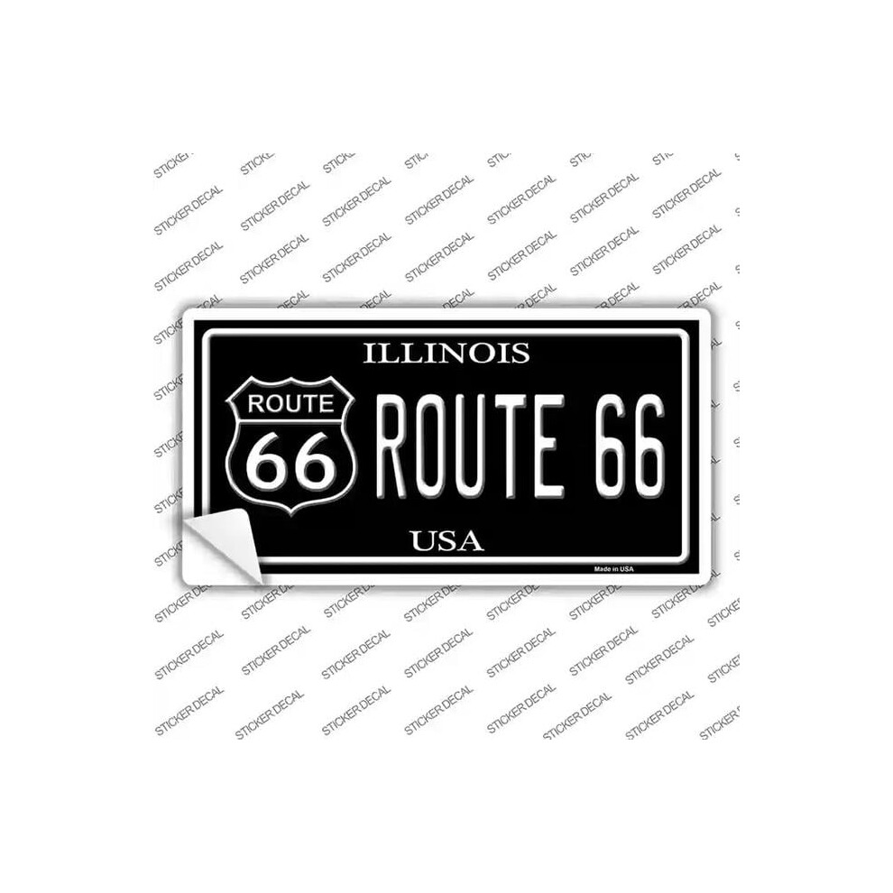 Smart Blonde Lp-1486S-Xl Route 66 Illinois Novelty Sticker Decal - Extra Large Black 792636525667