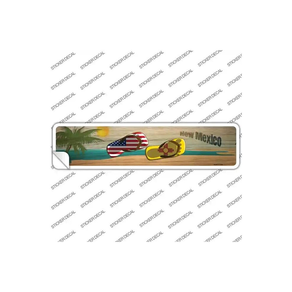Smart Blonde K-1504S-L Mexico & Us Flag Novelty Narrow Sticker Decal - Large 792636525537