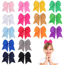 16 Stck 20,3 cm groe Cheer-Haarschleifen, Pferdeschwanz-Halter, elastisches Band, handgefertigt fr Cheerleading, Teenager-Mdchen, College-Sport (