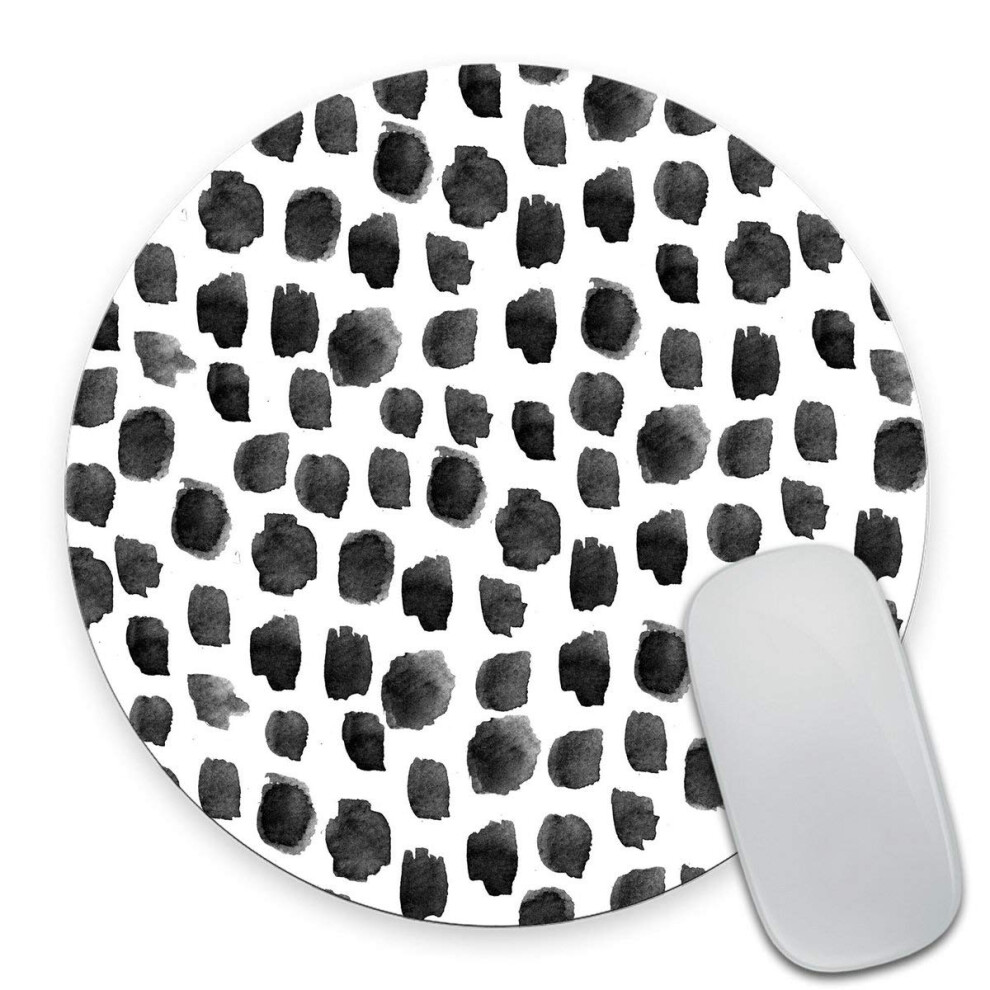 Smooffly Polka Dot Mouse Pad Polka Dot Print Dot Pattern Present For Her Cute Round Mousepad Cute Desk Accessories Office Decor Desk 4876573693187