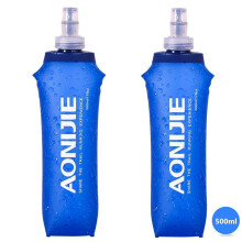 AONIJIE 2 Pacotes de Garrafa de Água Macia, Frascos Colapsáveis TPU para Hidratação, Sem BPA, para Corrida, Caminhadas, Ciclismo